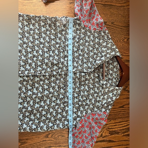 AEFFE SPA women’s button down shirt/ blouse size 6 blue leaf print - Picture 7 of 8
